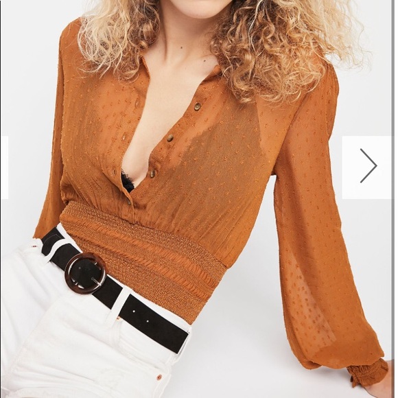 Free People Tops - FREE PEOPLE Crystal Clear Button Down shirt.